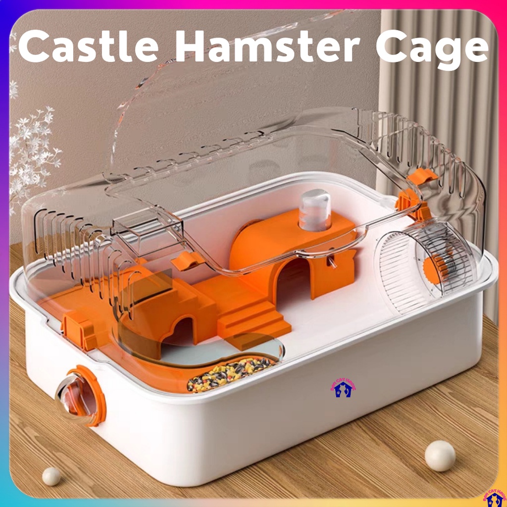 View of Hamster Cage Castle Transparent Habitats Acrylic toys modern luxury ...