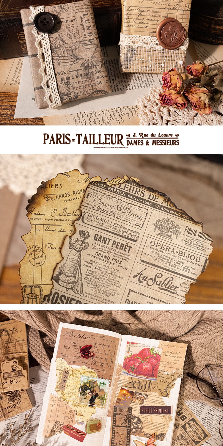 ENWEI 30 Pcs [A series of words and phrases] Vintage Journal Material ...