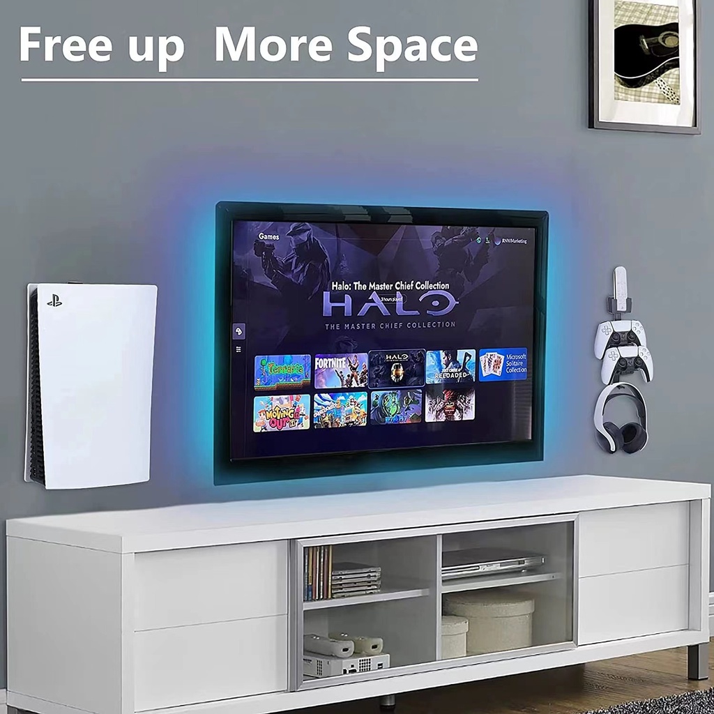 Wall Mount Bracket For PS5 Host and Console Headset Wall Mount Holder ...