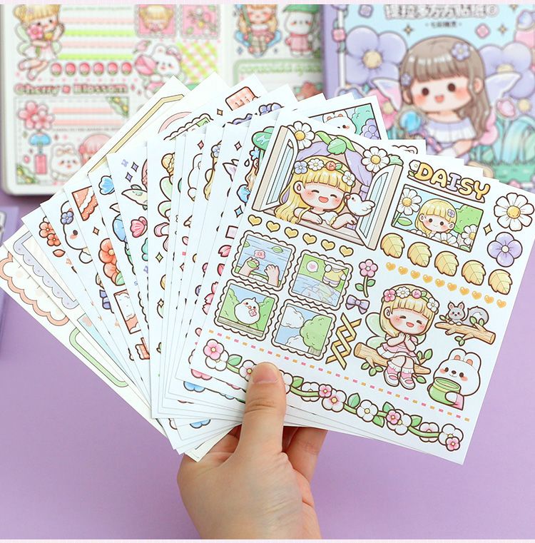 [Ready Stock] Tirado New Product Square Sticker Colorful Elf Notebook ...