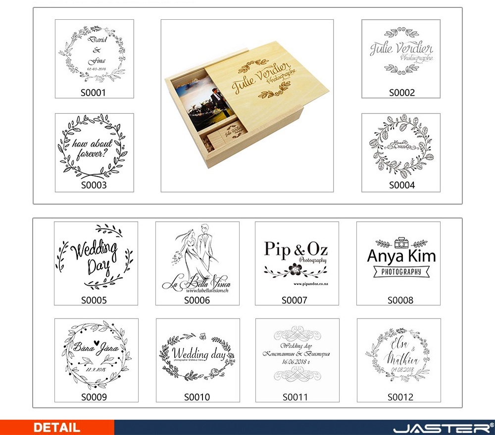 JASTER (1PCS Free customized Logo) USB 3.0 Flash Drive 128GB Wood + Box ...
