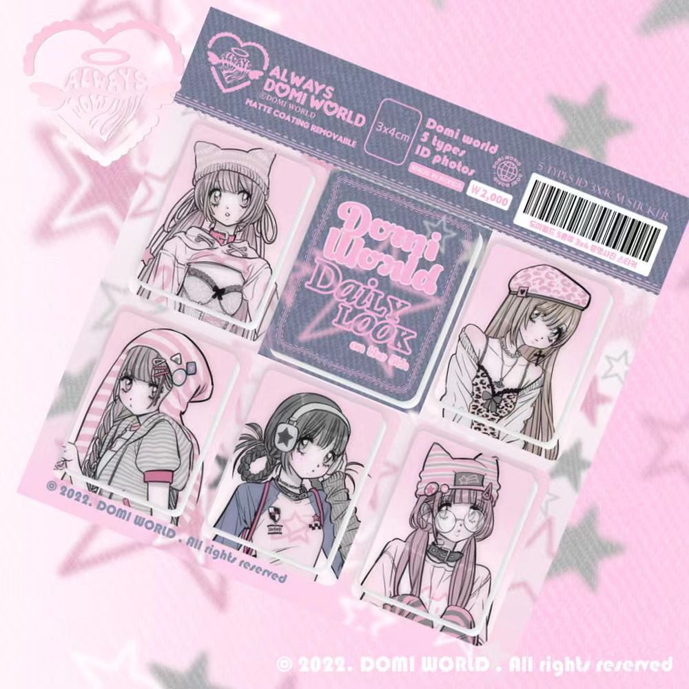 New domi Five-Person Set Stickers Korea Ping Alternative Character ...