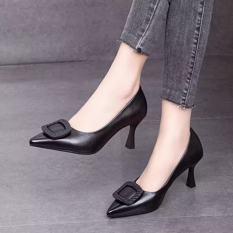 gibi high heels Professional high heels women's thin heels soft soles interviews flight