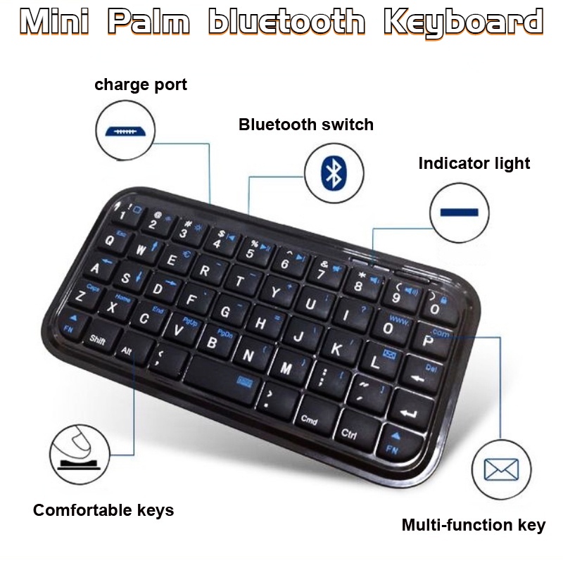 Bluetooth Wireless Keyboard 49 Keys Mini Keyboard Rechargeable Keyboard