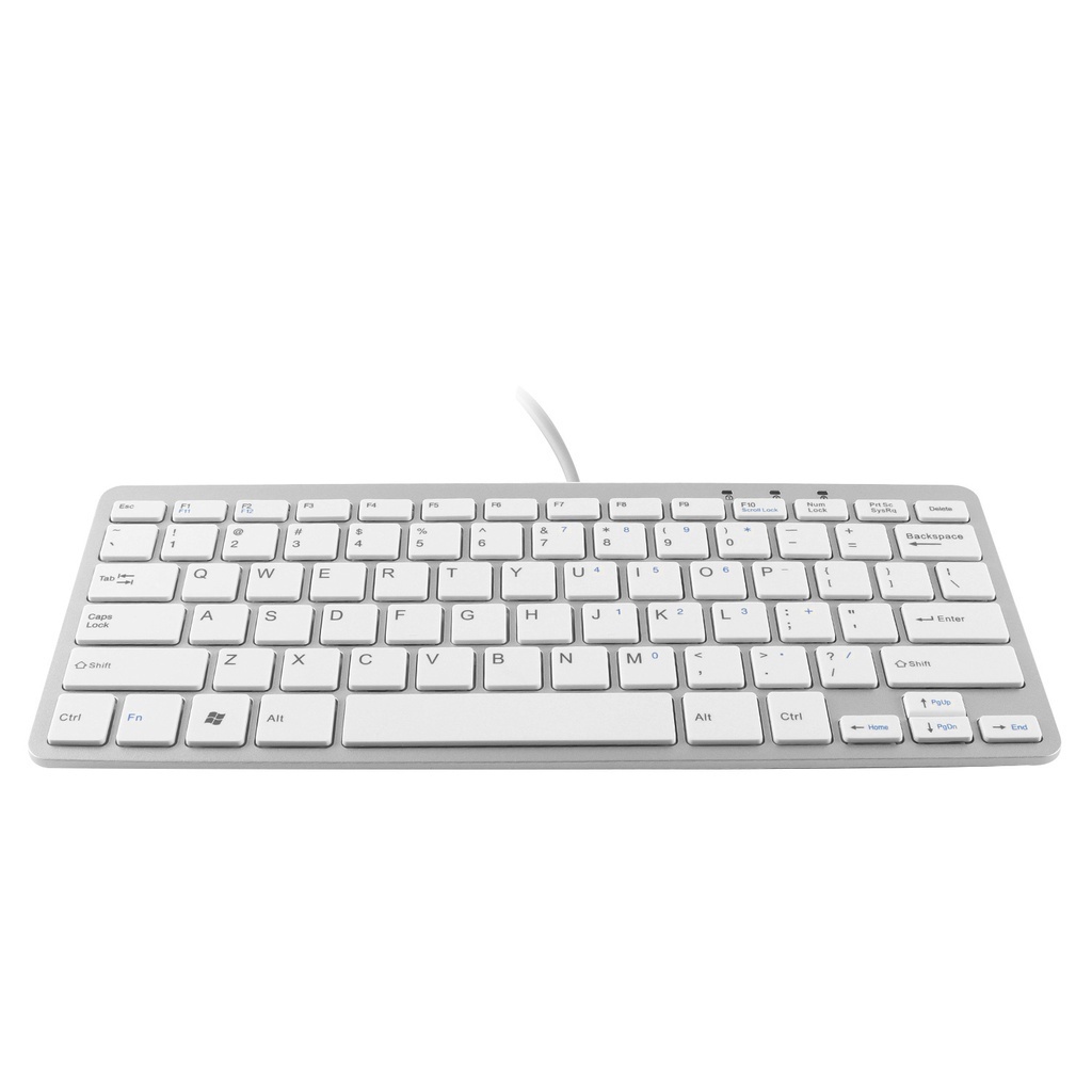 78 Keys Ultra Thin Mini Wired Keyboard Plug in keyboard Universal USB ...