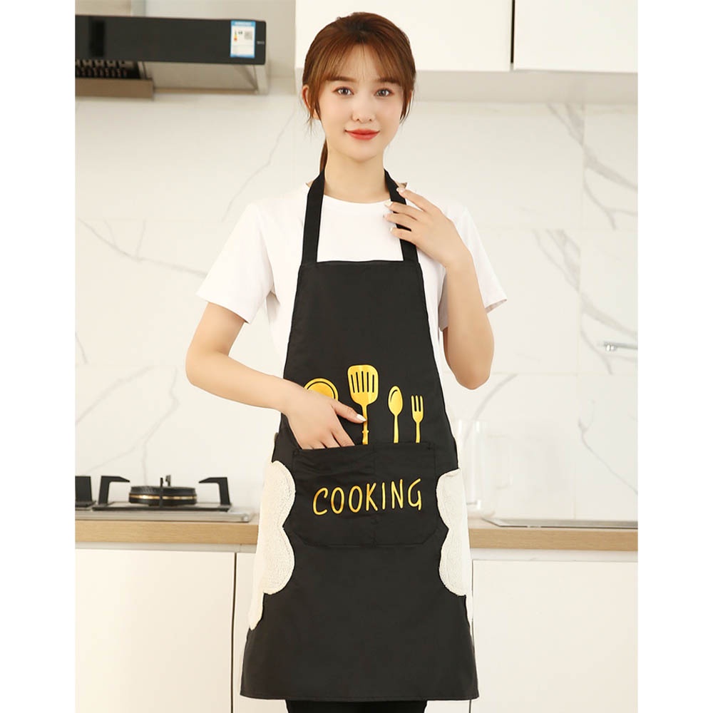 [MINOR DEFECT] Worthbuy Unisex Apron Wiping Hand Coral Fleece Apron ...
