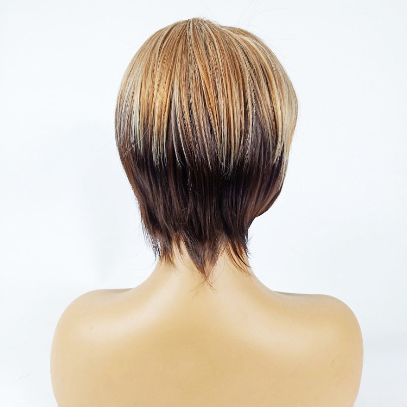 New Wig Women's Short Straight Hair High Temperature Silk Mechanism ...