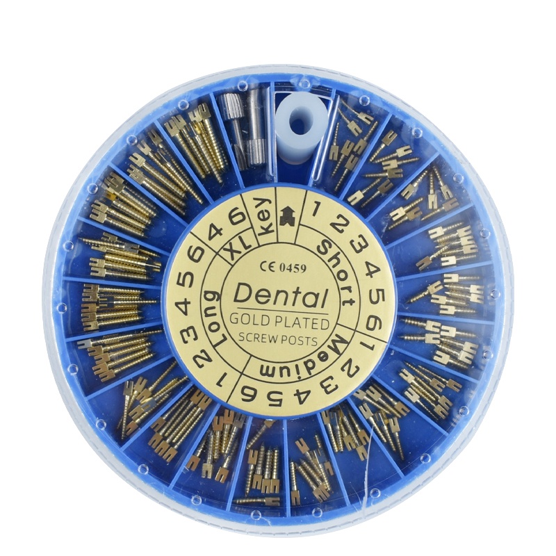 120Pcs/set Dental Materials Screw Post Gold Plated Screw Post Dental ...