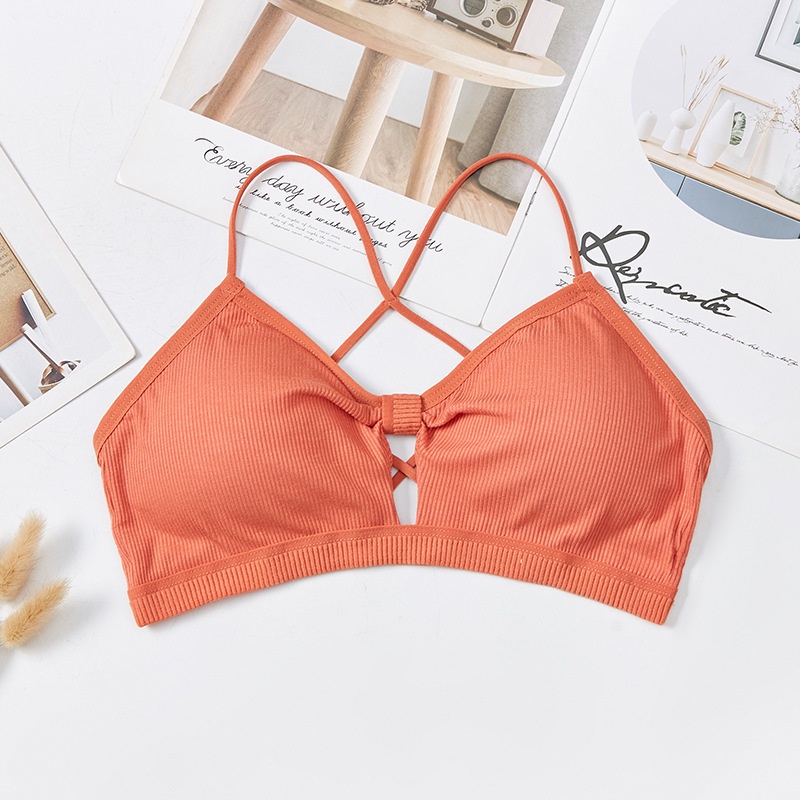 ZXYOUPING Threaded Beautiful Back Bra Wrapped Chest Hollow Cross ...