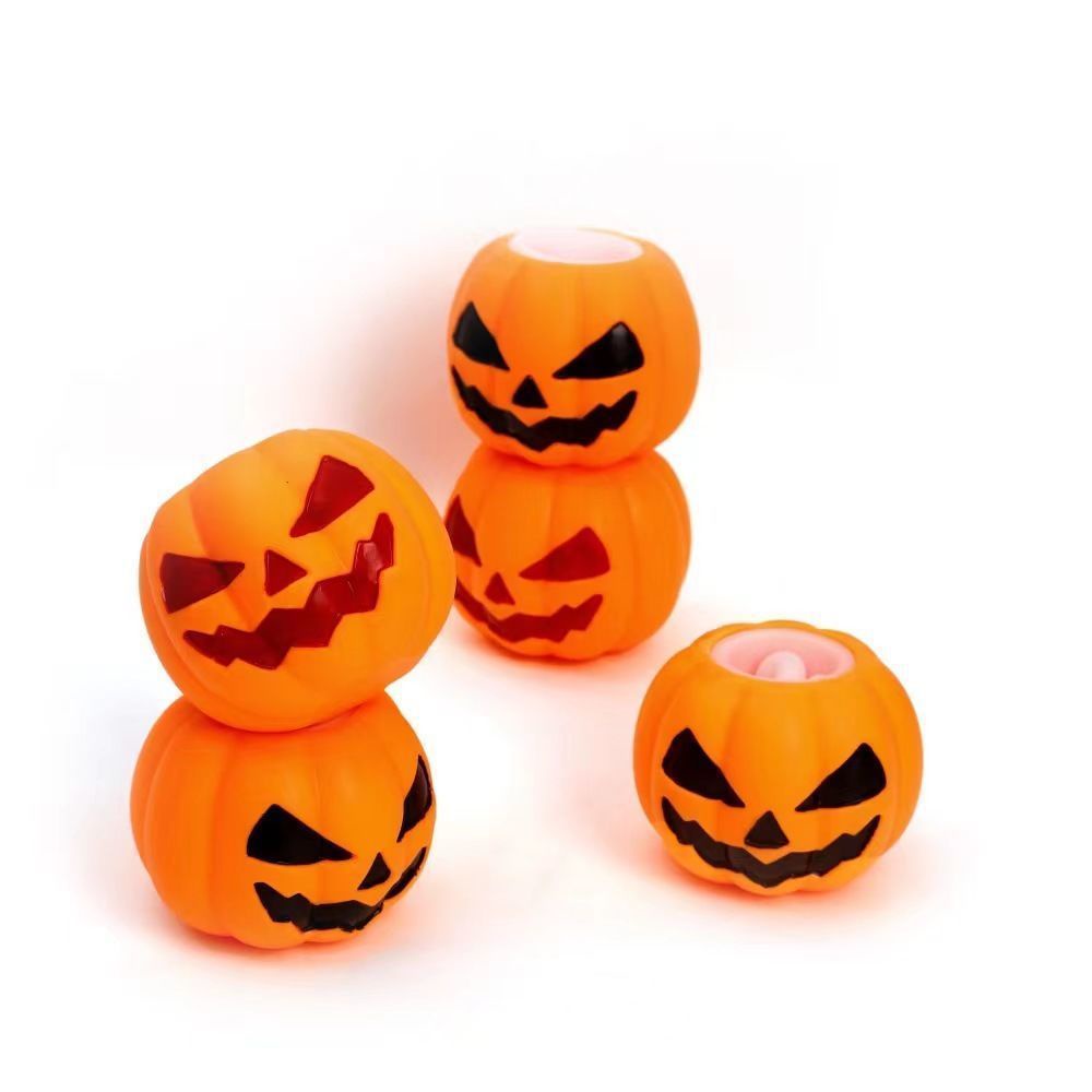 Pumpkin Ghost Decompression Toy Thermoplastic Rubber Squeeze Bouncy ...