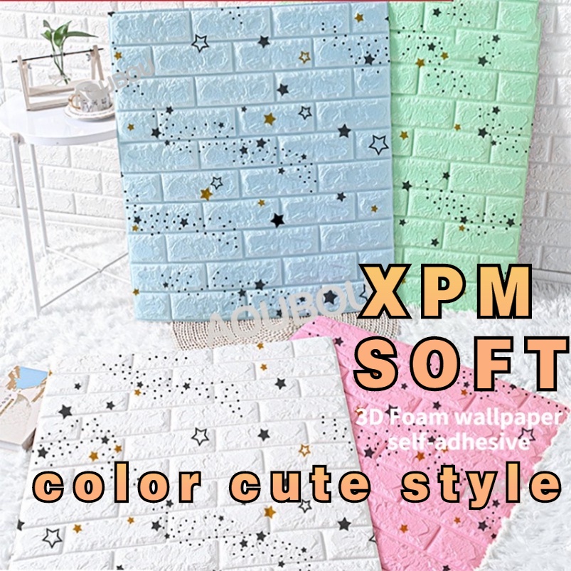 Adhesive 3D WallPaper Dinding Sticker Thick Xpm Foam, Ceiling Sticker ...