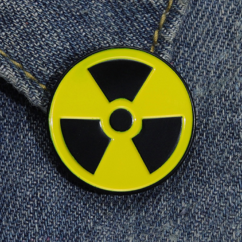 Radiation Enamel Pin Radiological Sign Brooch Collar Lapel Badges Pins