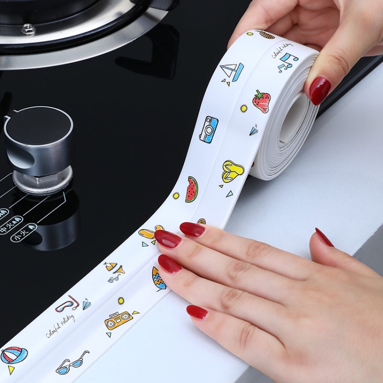 Kitchen seam stickers Beautifying Seam Waterproof Corner Bathroom Oil ...