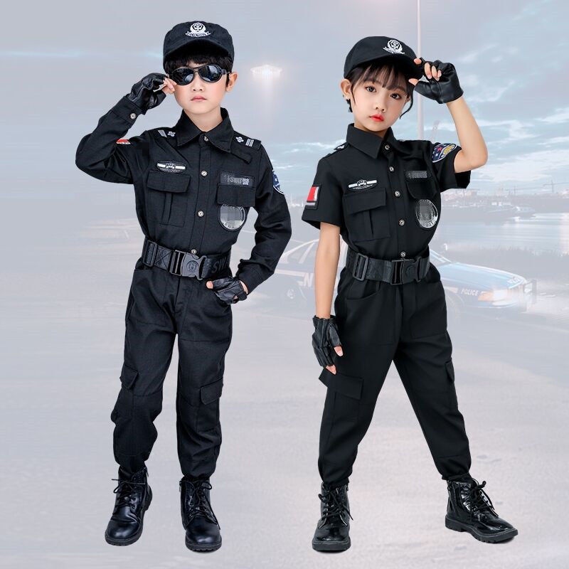 terno pulis uniform for kids Children's police uniforms, special police ...