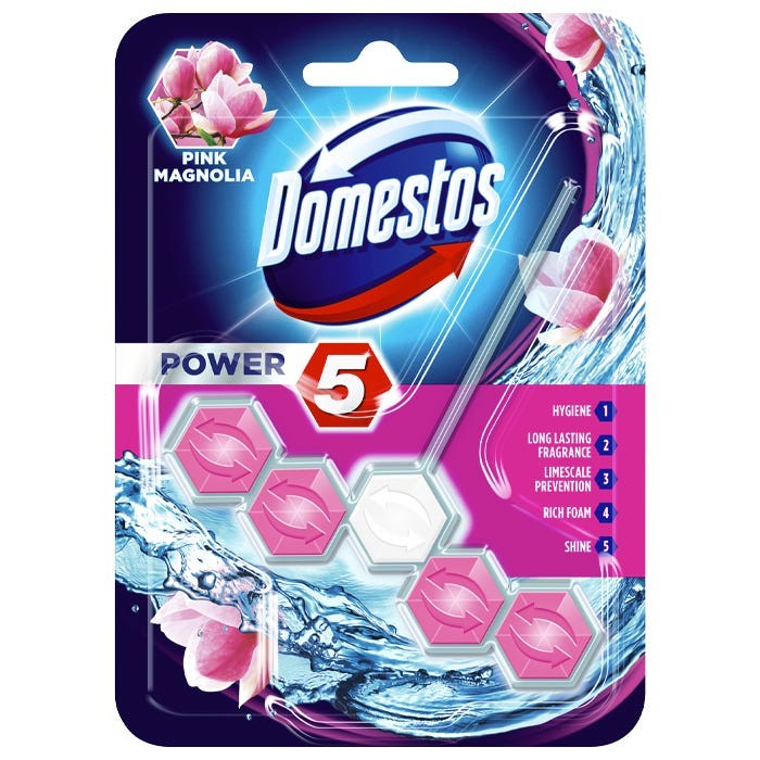 Domestos Rimblock Power 5 Pink Magnolia 9X55 | Shopee Philippines