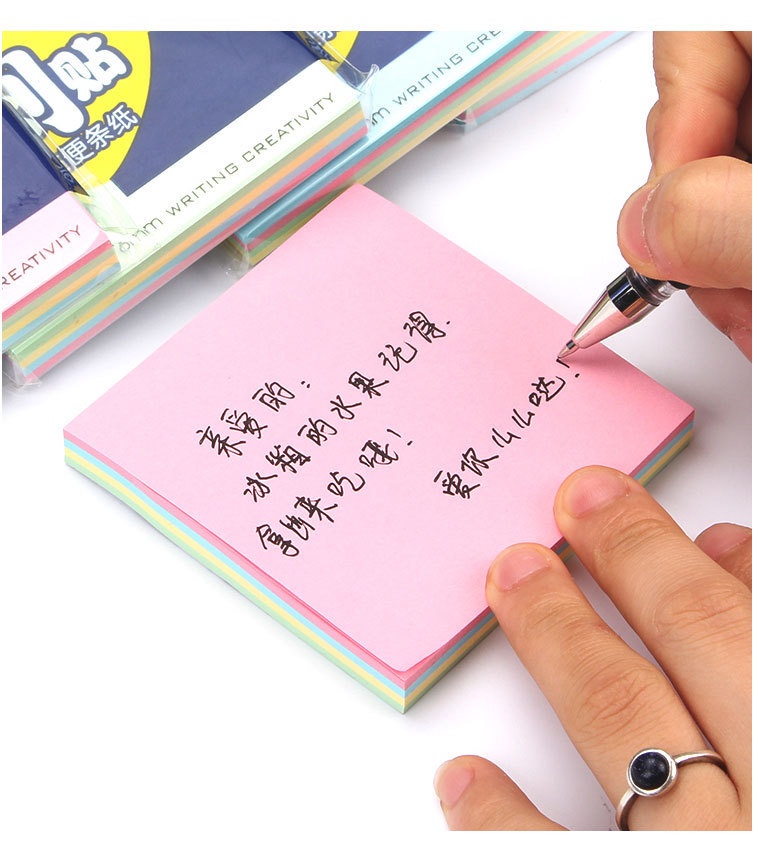 100 pieces/pack of colored convenience stickers, 4-color optional note ...