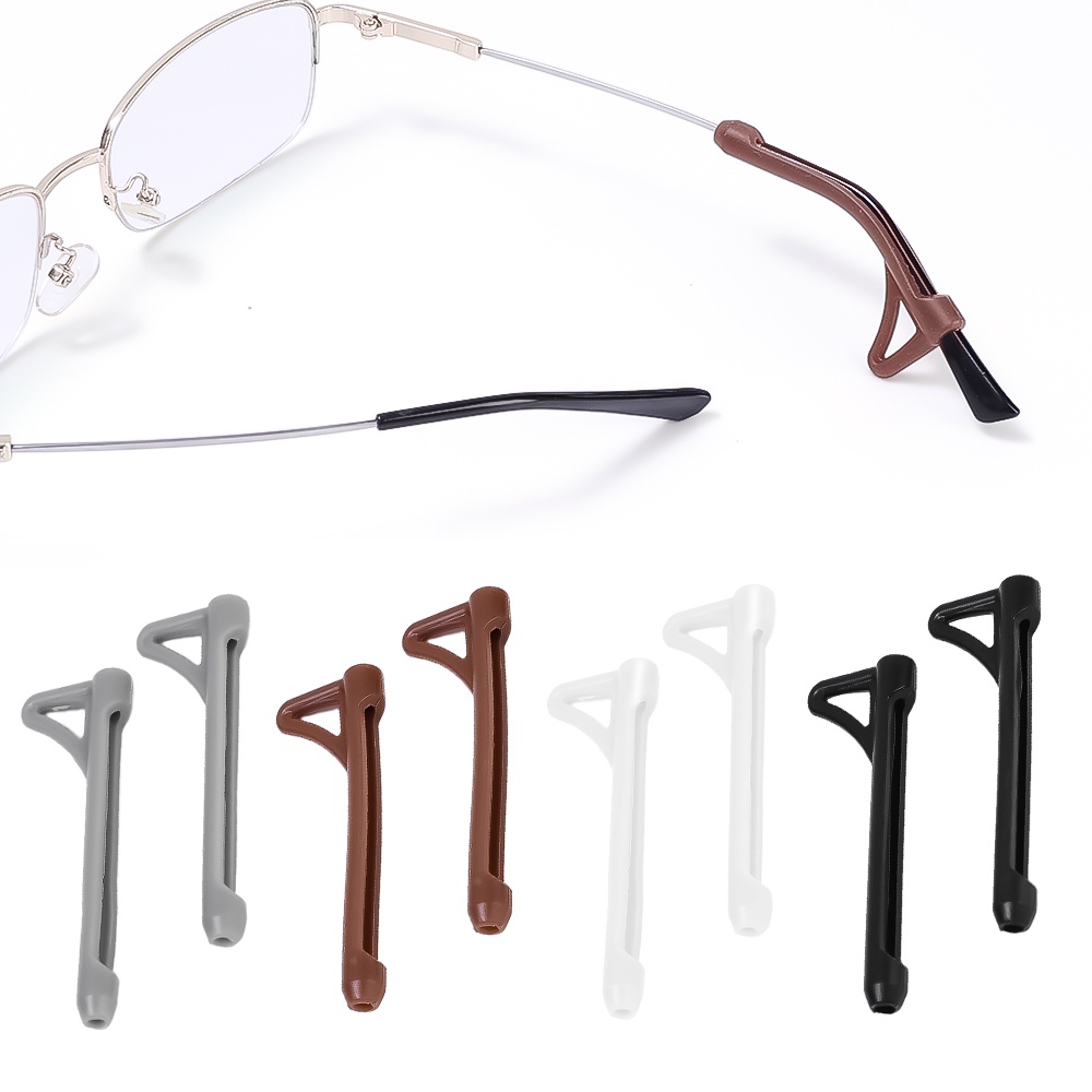 Anti-Slip Replacement Silicone Eyeglass Leg Temple Tips 1Pair Legs ...