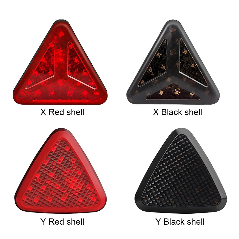 12V Triangle Tail Brake Light Rear Stop Lamp Smoked Red Car Style For ...