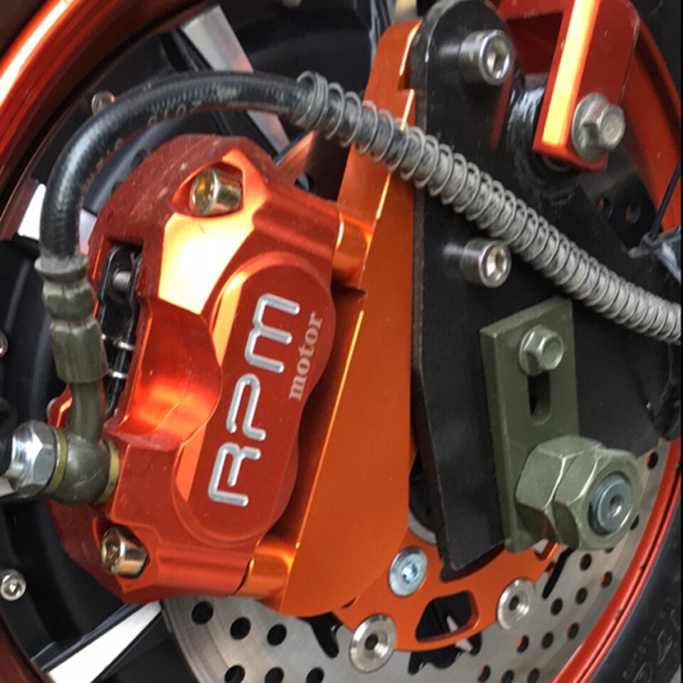 Motorcycle modification electric motorcycle four piston brake calipers ...