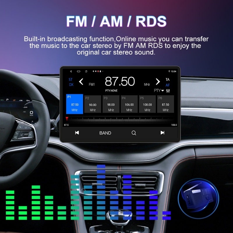 (QLED 2K+4G SIM) Android Car Stereo with Bluetooth 360 Camera System 9 ...