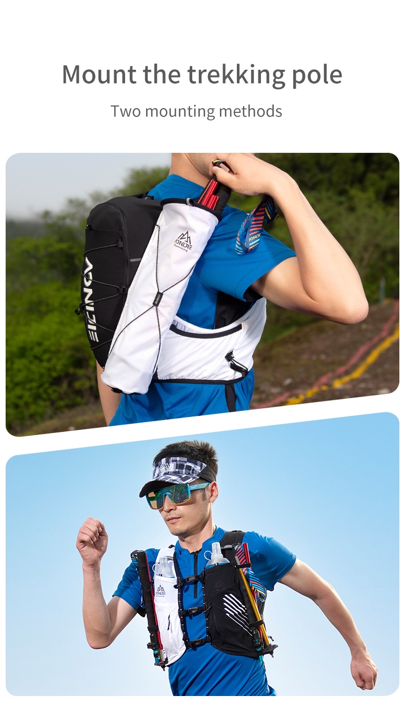 Aonijie C9116 Running Hydration Vest Trekking Pole Quiver Hiking