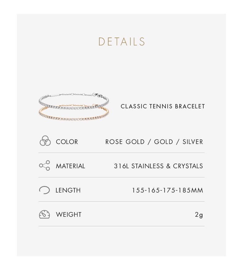 Daniel Wellington Classic Tennis Bracelet Rose Gold Siver Gold