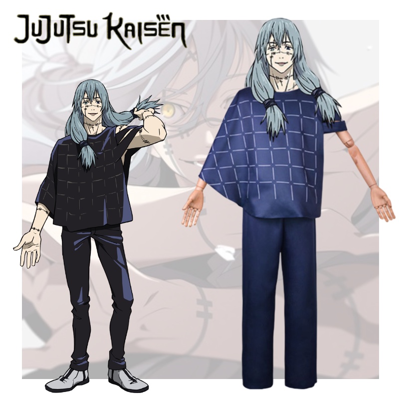 Jujutsu Kaisen Mahito Cosplay Costumes Anime Wig Top Pants Suit ...