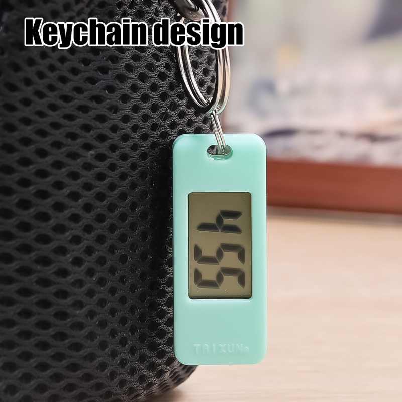 Mini Electronic Clock Keychain Portable Oval Electronic Watch Student ...