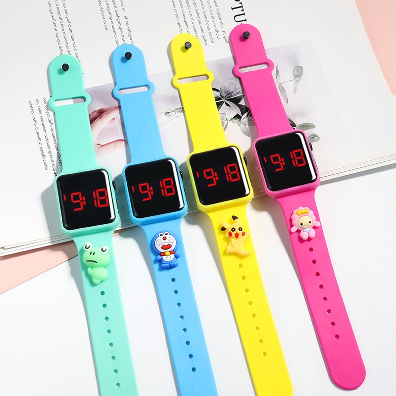 Spot cartoon doll small square led kids watch innovative boy girl ...
