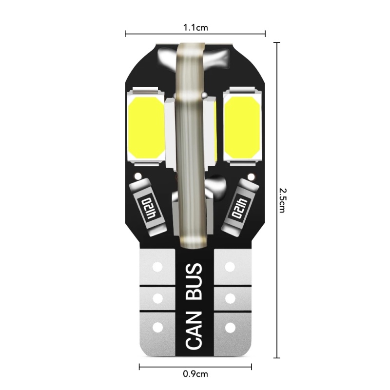 10/20PCS W5W T10 LED Bulbs Canbus 5730 8SMD 12V 6000K 194 168 LED Car