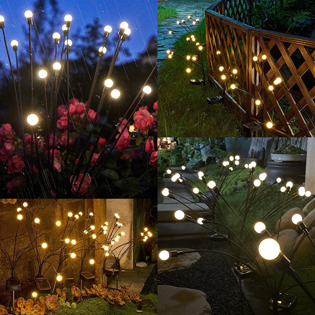 Solar Firefly Lights Outdoor Solar Lights Waterproof LED Solar ...