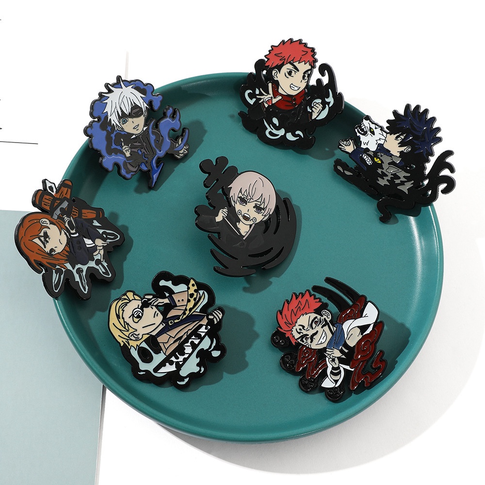 Anime Jujutsu Kaisen Enamel Pins Gojo Satoru Itadori Yuji Cartoon ...