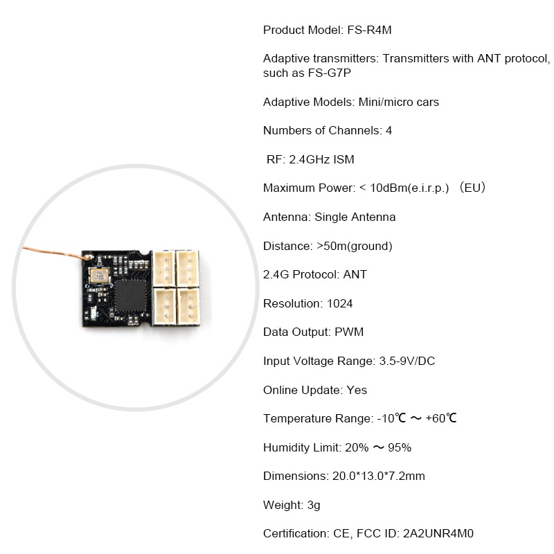 For Flysky FS-G7P G4P ST8 2.4G ANT Protocol Receiver FS-R7V FS-R7D FS ...