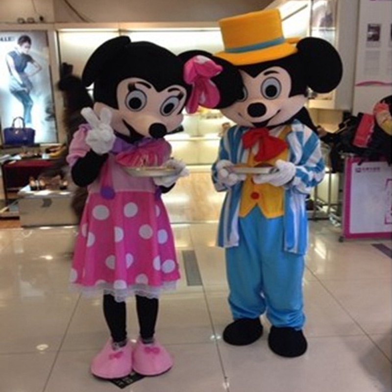 Mouse Mascot Costume Mickey Minnie Cartoon Character Costume Adult Size ...