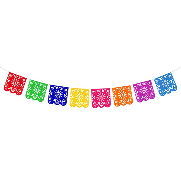 Pinata Themed Carnival Party Pull Flag Felt Day of The Dead Non-woven ...
