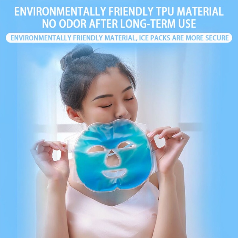 Cooling Gel Ice Mask Gel Ice Pack Face Mask Full Face Reusable Cold ...