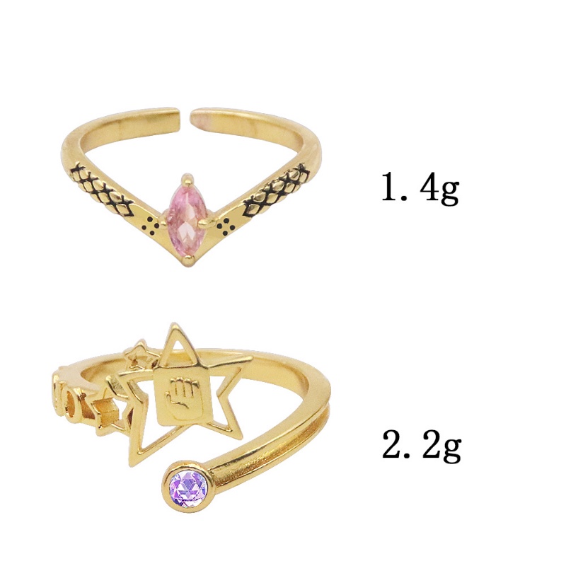 Anime JoJo's Bizarre Adventure Rings Narciso Anasui Kujo Jotaro Cosplay ...