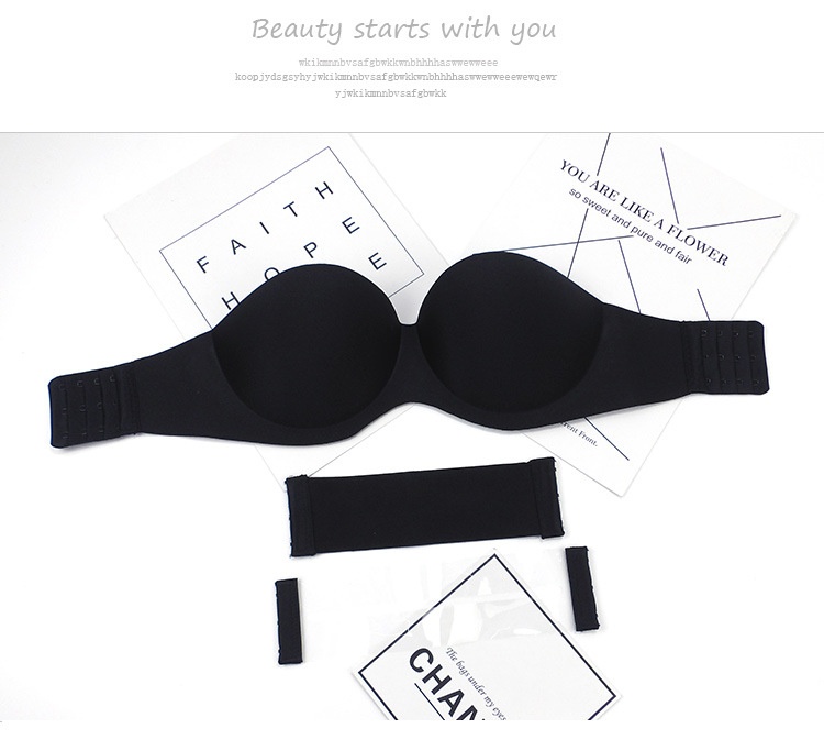 INTIMA Strapless Push Up Bra for Women Lingerie Wireless Removable Straps Summer Seamless Brassiere Wedding Holiday Bralette Invisible Underwear Non-slip Tube Top A B Cup | PH