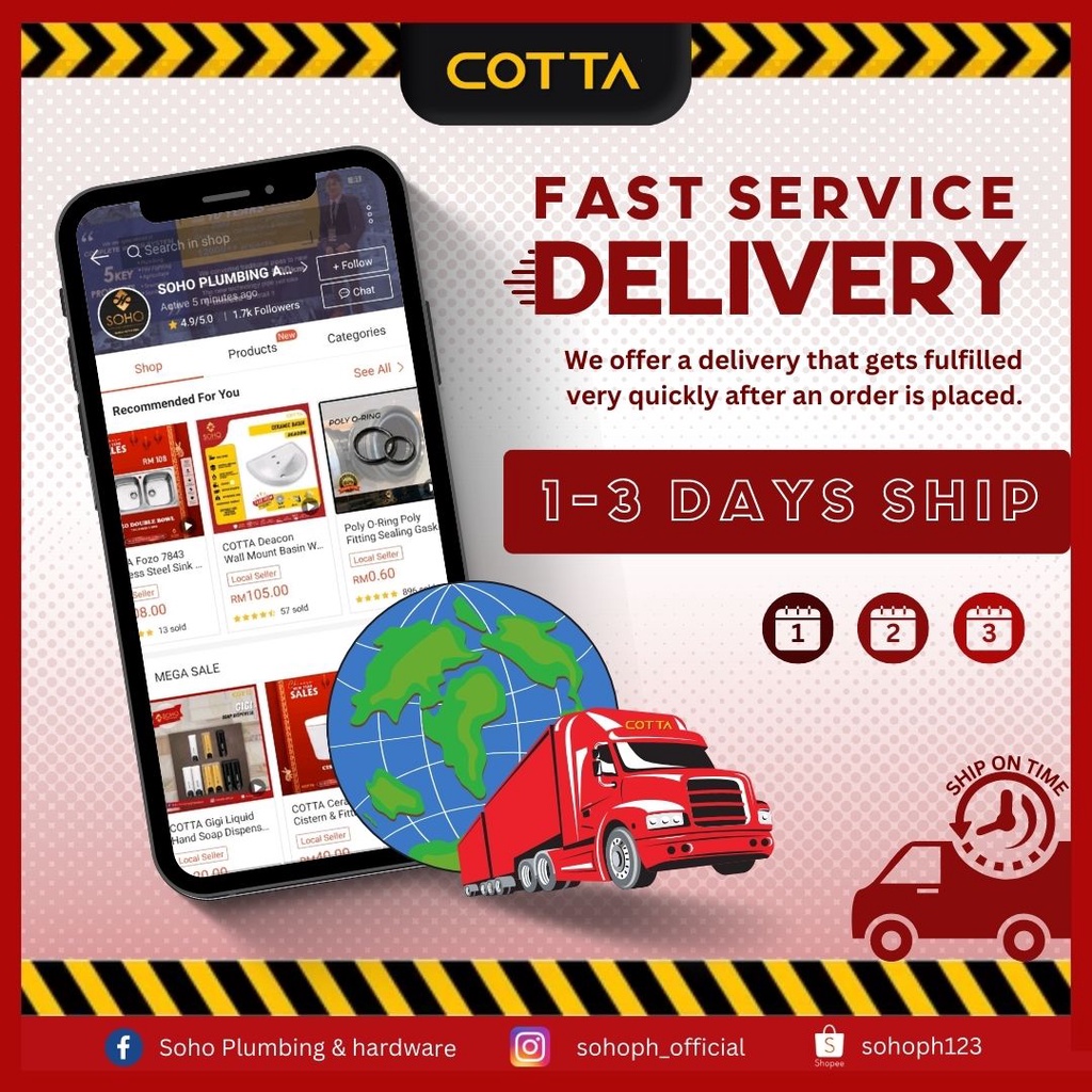 COTTA Flexible Wall Tap Kitchen Faucet Water Tap Kitchen Sink Tap Pala