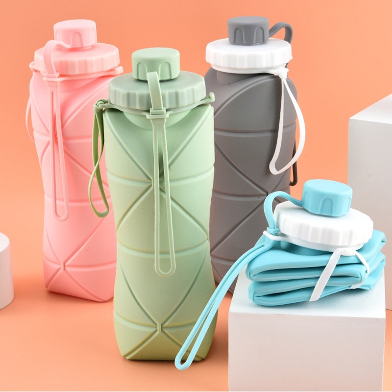 Foldable Water Bottle Silicone Portable Reusable BPA Free Large ...