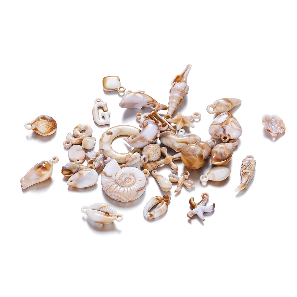 St.kunkka 10pcs Conch Fish Hippocampus Acrylic Shell Starfish Mixed ...