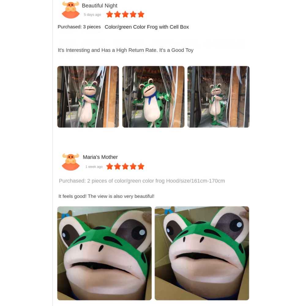 Net Red Inflatable Frog Doll Costume Tiktok Same Toad Doll Sells ...