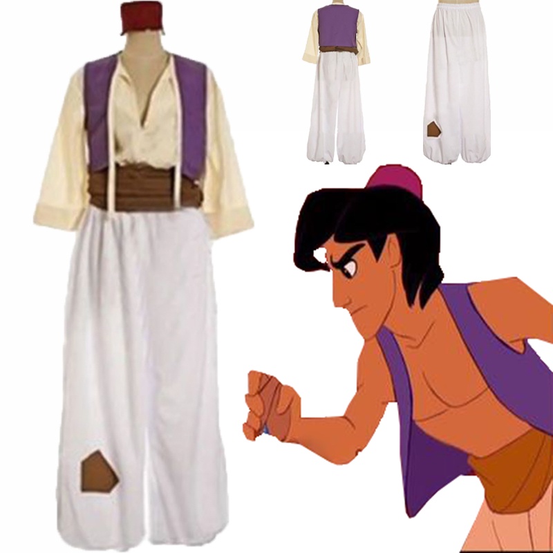 Men Prince Adult Aladdin Cosplay Costume Outfit Party Fancy Dress Suit ...