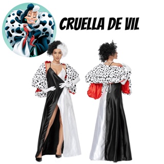 Movie Cruella Estella Cruella de Vil Cosplay Costume C00687