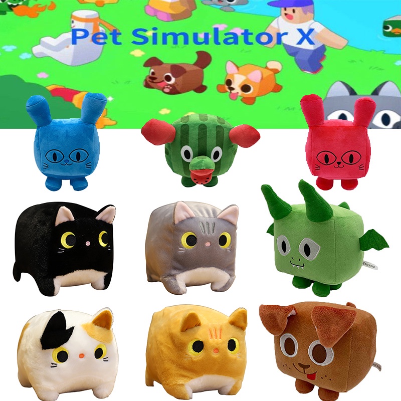 25cm Cartoon Animal Filling Toy Pet Simulator X Cat Plushies big games