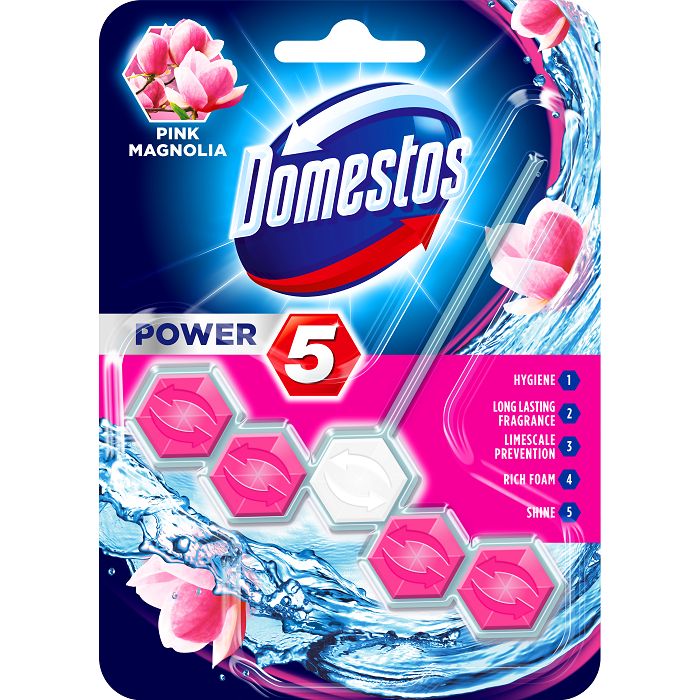 Domestos Rimblock Power 5 Pink Magnolia 9X55 | Shopee Philippines