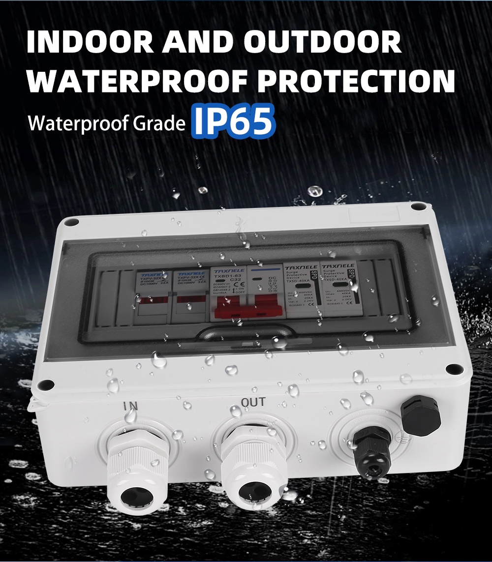 Solar photovoltaic PV DC Combiner Box Surge Lightning Protection 1 ...