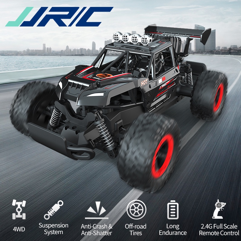JJRC Q102 2.4Ghz 4WD RC Flat Racing Truck with Light 114 Remote Control Dirt Bike High Speed
