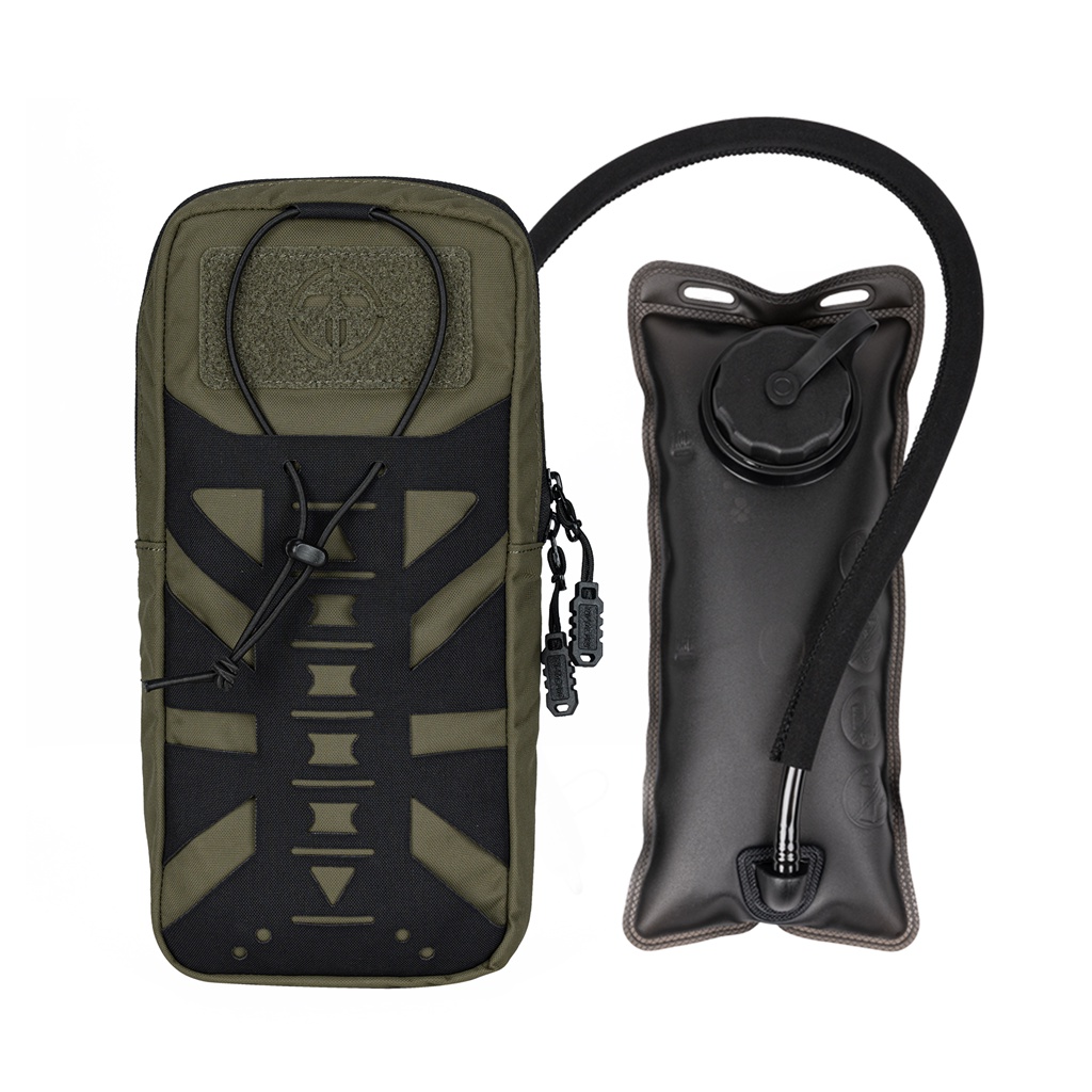 TOPTACPRO Tactical Hydration Pouch With 1L Inner Bladder MOLLE Tactical