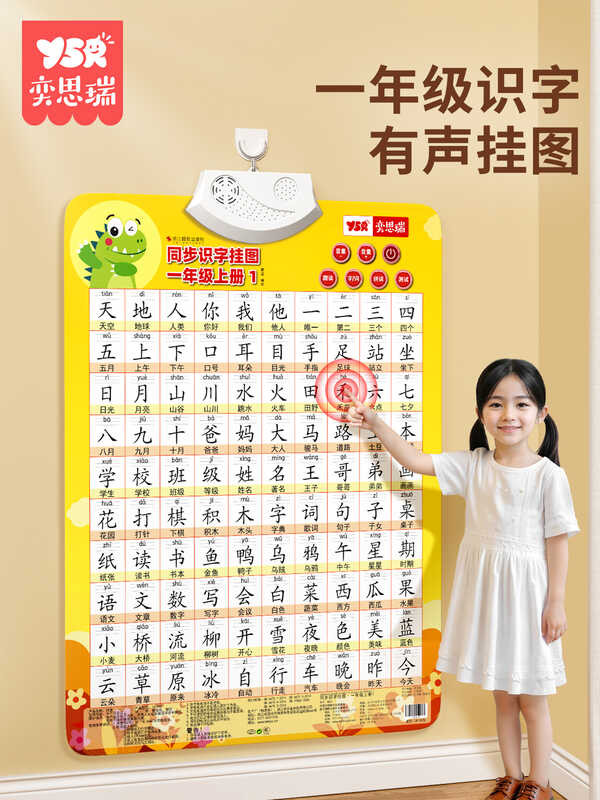 First grade first semester literacy wall chart with sound pinyin card ...